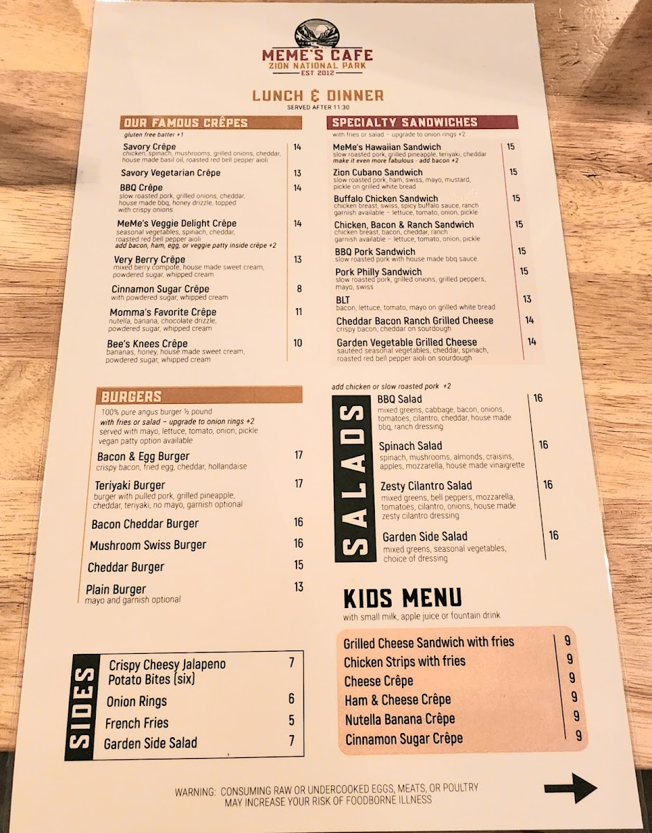 MeMe's Café Menu - Image 5